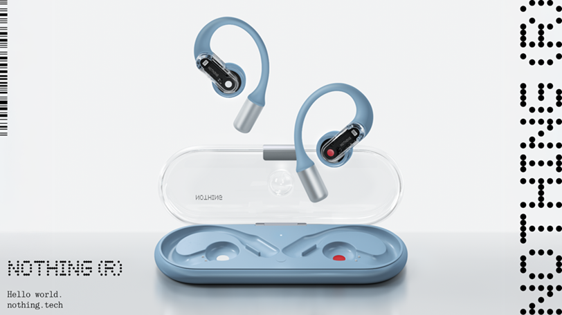 Nothing präsentiert Ear (open) in Blau: Gemacht für Bewegung. Verbunden mit der Umgebung.